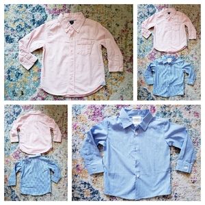 2 Boys Button Down Shirts l 18-24 month and 18 month
